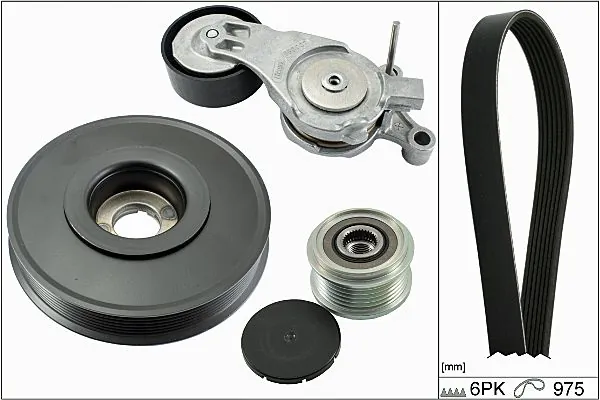 Jeu de courroies trapézoïdales à nervures HEPU 20-1860