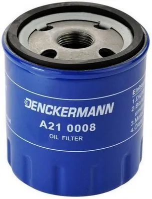 DENCKERMANN A210008 — Фільтр оливний CITROEN BERLINGO, PEUGEOT PARTNER 96-, FIAT DUCATO, SCUDO 06- (вир-во DENCKERMANN)