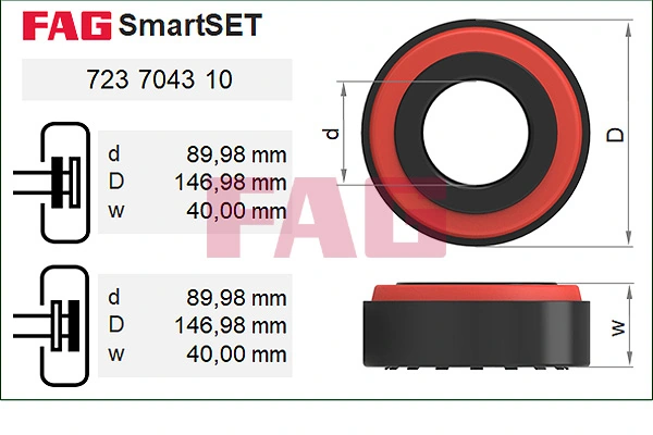 Kit de roulements de roue Schaeffler FAG 723 7043 10