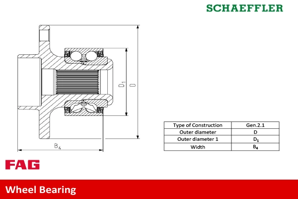 Kit de roulements de roue Schaeffler FAG 713 6680 20