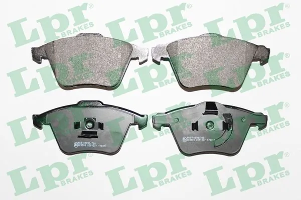 Kit de plaquettes de frein, frein à disque LPR 05P1277