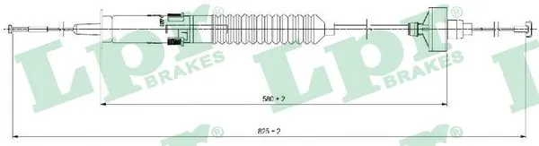 Трос зчеплення LPR C0266C для Volkswagen Vento, Golf III/IV