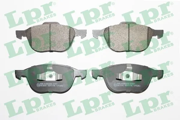 LPR 05P1190 — Колодка гальм. диск. FORD FOCUS, MAZDA 3,5, VOLVO C70, S40, передн. (вир-во LPR)