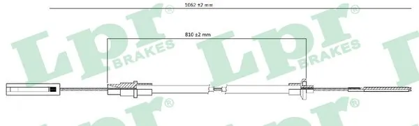 Трос зчеплення LPR C0256C для Volkswagen Golf II, Jetta II