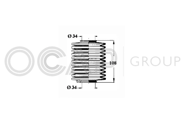 Joint-soufflet, direction OCAP 1211131