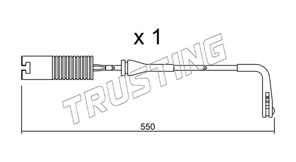 Warning Contact, brake pad wear