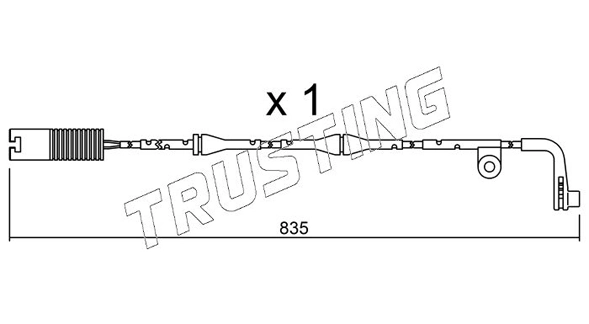 Warning Contact, brake pad wear