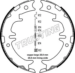 Brake Shoe Set, parking brake