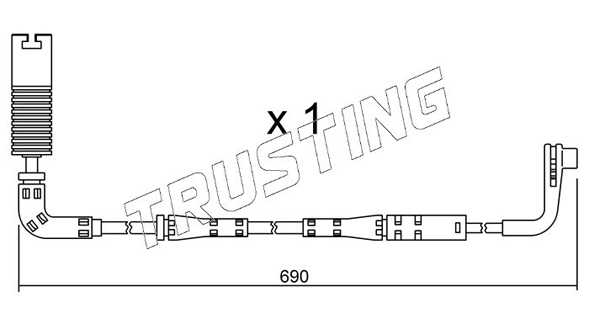 Warning Contact, brake pad wear