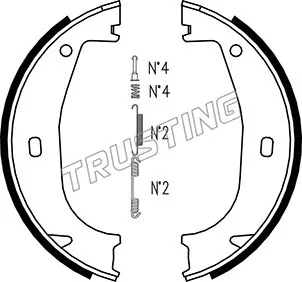 Brake Shoe Set, parking brake