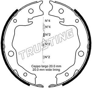Brake Shoe Set, parking brake