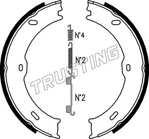 Brake Shoe Set, parking brake