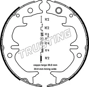 Brake Shoe Set, parking brake