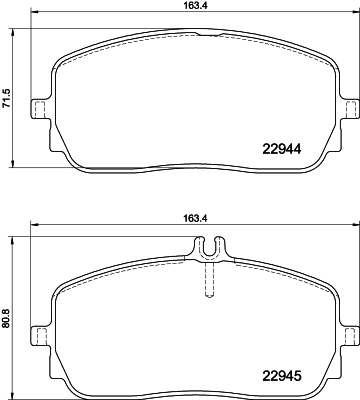 წინა სამუხრუჭე ხუნდი MB G-Class W463 2018- MB B-Class W247 2018- |GDB 8305, 0 986 424 888, MDB4110|