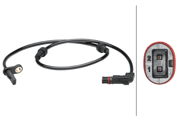 Capteur, vitesse de roue HELLA 6PU 012 679-351