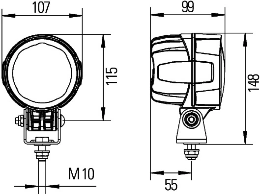 Projecteur de travail HELLA 1G0 996 263-031