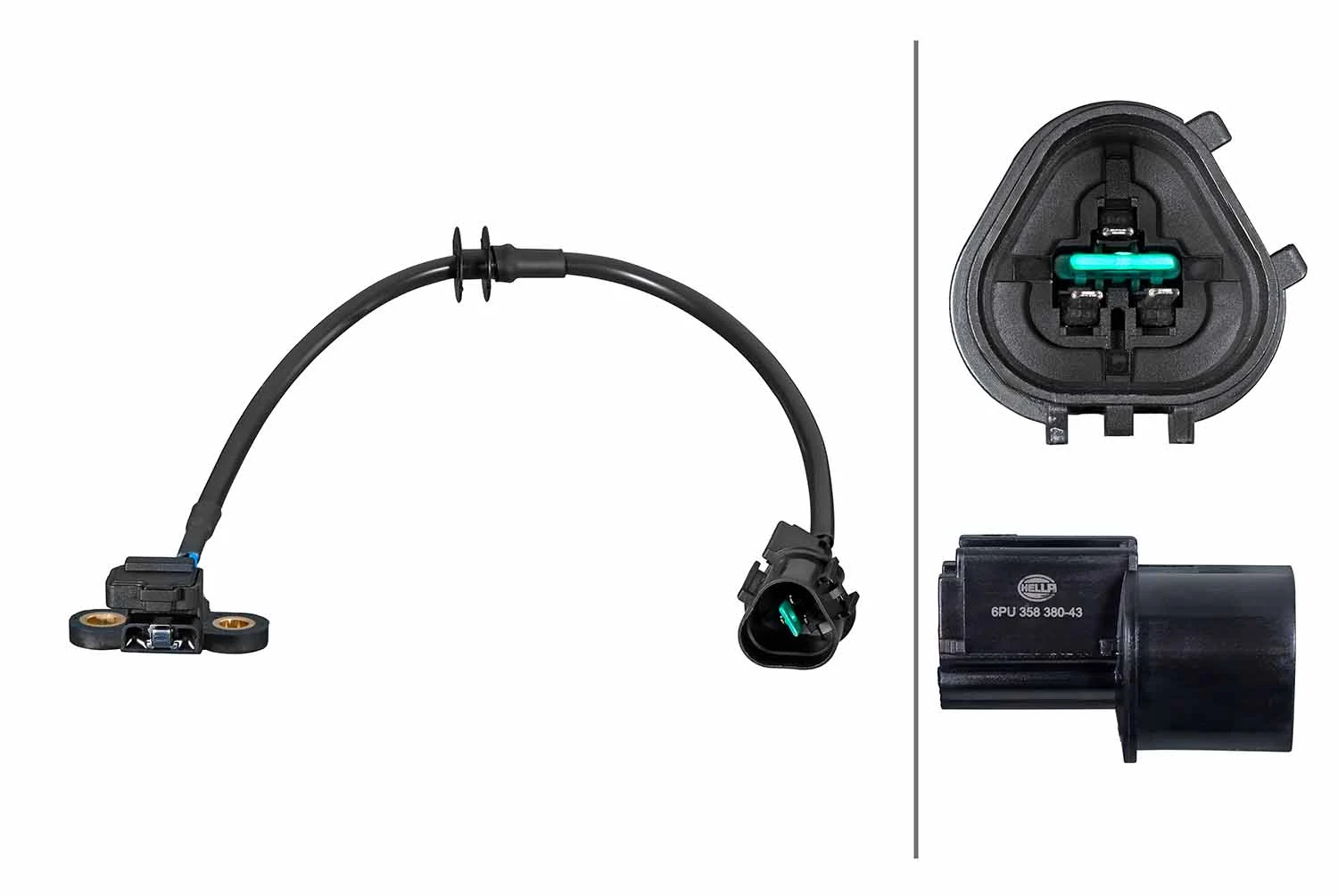 Capteur d'angle, vilebrequin HELLA 6PU 358 380-431