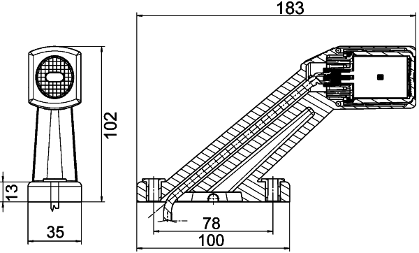 Feu d'encombrement HELLA 2XS 011 769-017