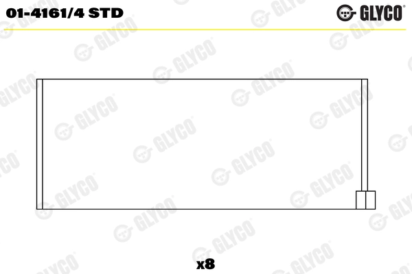 Coussinet de tête de bielle GLYCO 01-4161/4 STD