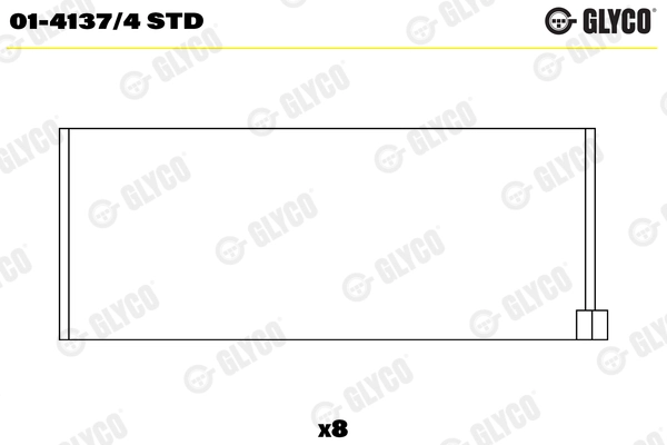 Coussinet de tête de bielle GLYCO 01-4137/4 STD