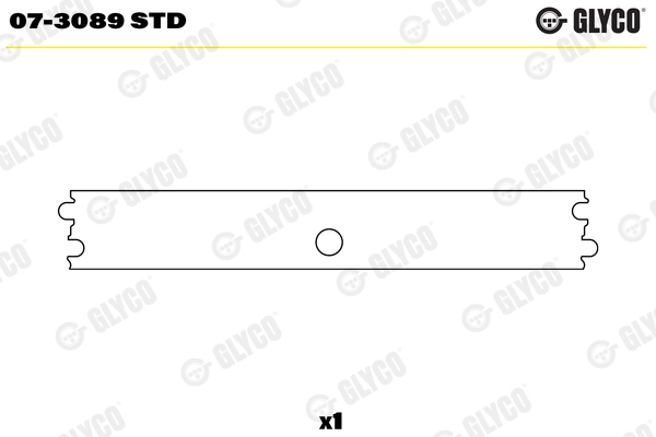 Вкладиші GLYCO 07-3089 STD для Volkswagen, Audi, SEAT та інших (ззаду)