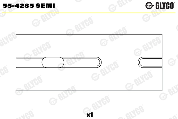 Coussinet de palier, bielle GLYCO 55-4285 SEMI