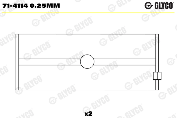 Coussinet de bielle GLYCO 71-4114 0.25mm