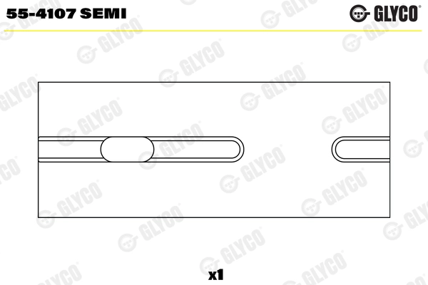 Coussinet de palier, bielle GLYCO 55-4107 SEMI