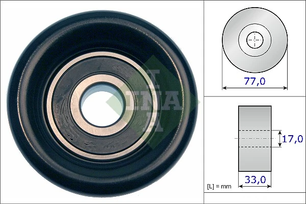 Deflection/Guide Pulley, V-ribbed belt