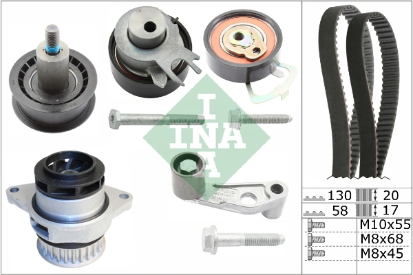 Pompe à eau + kit de courroie crantée Schaeffler INA 530 0089 30