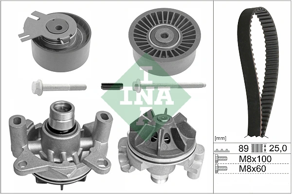 Pompe à eau + kit de courroie crantée Schaeffler INA 530 0198 30