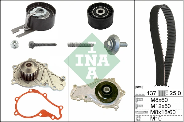 Pompe à eau + kit de courroie crantée Schaeffler INA 530 0375 30