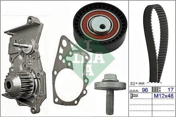 Pompe à eau + kit de courroie crantée Schaeffler INA 530 0604 30