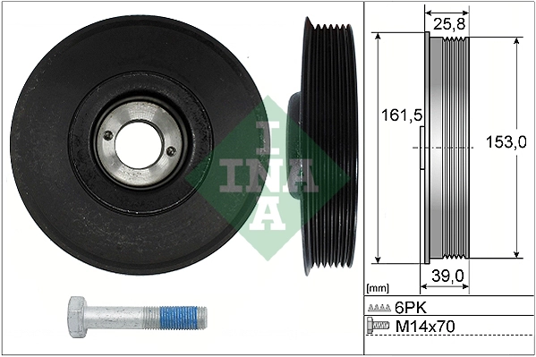Kit de poulies, vilebrequin Schaeffler INA 544 0039 20