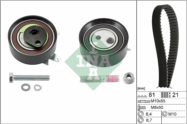 INA 530 0062 10 — Комплекти натяжних роликів VW TRANSPORTER IV 2.5 TDI (вир-во INA)