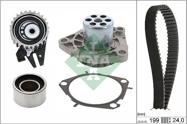 Pompe à eau + kit de courroie crantée Schaeffler INA 530 0625 30