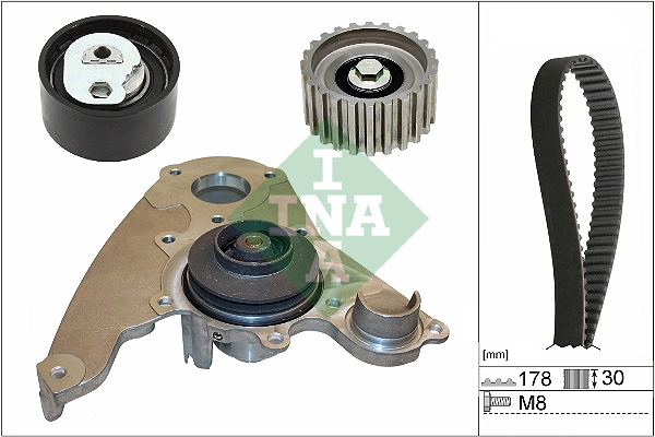 Pompe à eau + kit de courroie crantée Schaeffler INA 530 0232 30
