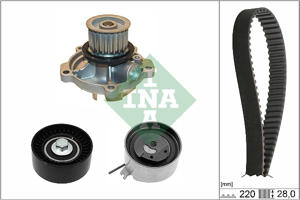 Pompe à eau + kit de courroie crantée Schaeffler INA 530 0456 30