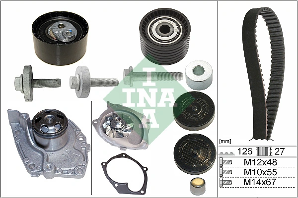 Pompe à eau + kit de courroie crantée Schaeffler INA 530 0638 30