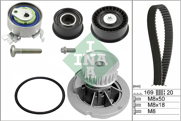 Pompe à eau + kit de courroie crantée Schaeffler INA 530 0078 32