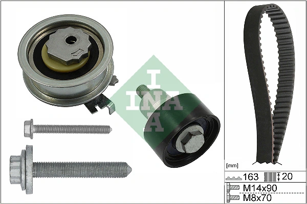 KIT COURROIE DIST 163DTS -04E198119- GOLF 7 1.2TSI
