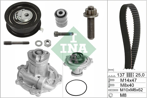 Pompe à eau + kit de courroie crantée Schaeffler INA 530 0377 31