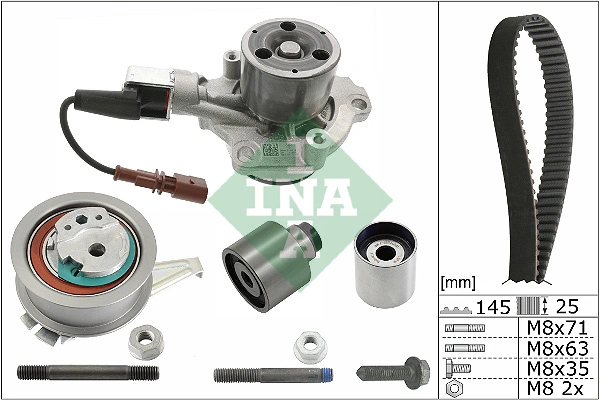 Pompe à eau + kit de courroie crantée Schaeffler INA 530 0759 30