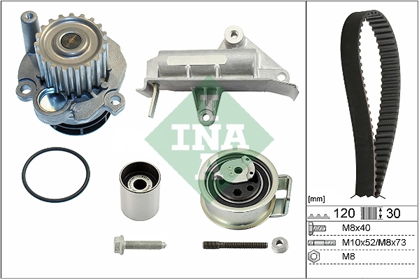 Pompe à eau + kit de courroie crantée Schaeffler INA 530 0177 30