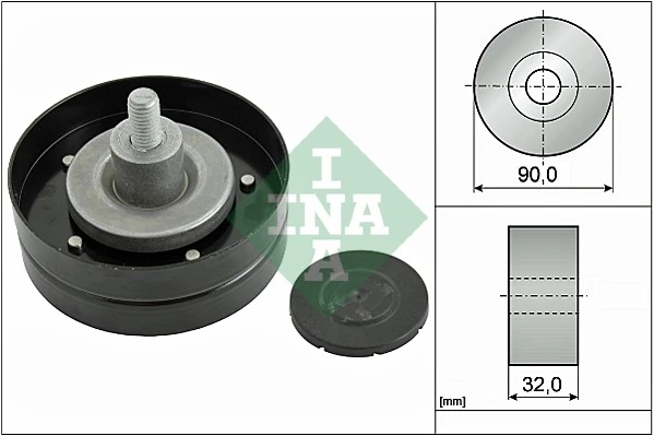 Poulie renvoi/transmission, courroie trapézoïdale à nervures