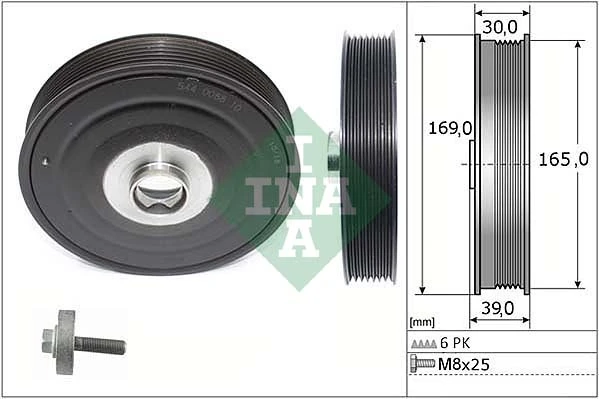 Kit de poulies, vilebrequin Schaeffler INA 544 0088 20