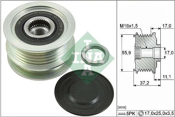 SCHAEFFLER INA 535 0116 10 — Обгінна муфта генератора