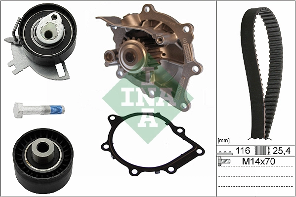 Pompe à eau + kit de courroie crantée Schaeffler INA 530 0691 30