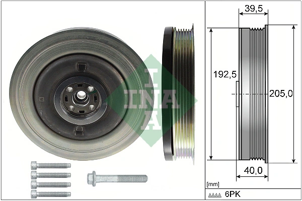 Шків ременя генератора SCHAEFFLER INA 544 0503 20 для Volvo XC60 II, V90 II, Polestar Polestar 1 та інших