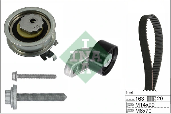 SCHAEFFLER INA 530 0846 10 — Роликовий модуль натягувача ременя (ролик, ремінь)